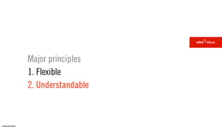 Major principles
                 1. Flexible
                 2. Understandable



Understandable
 