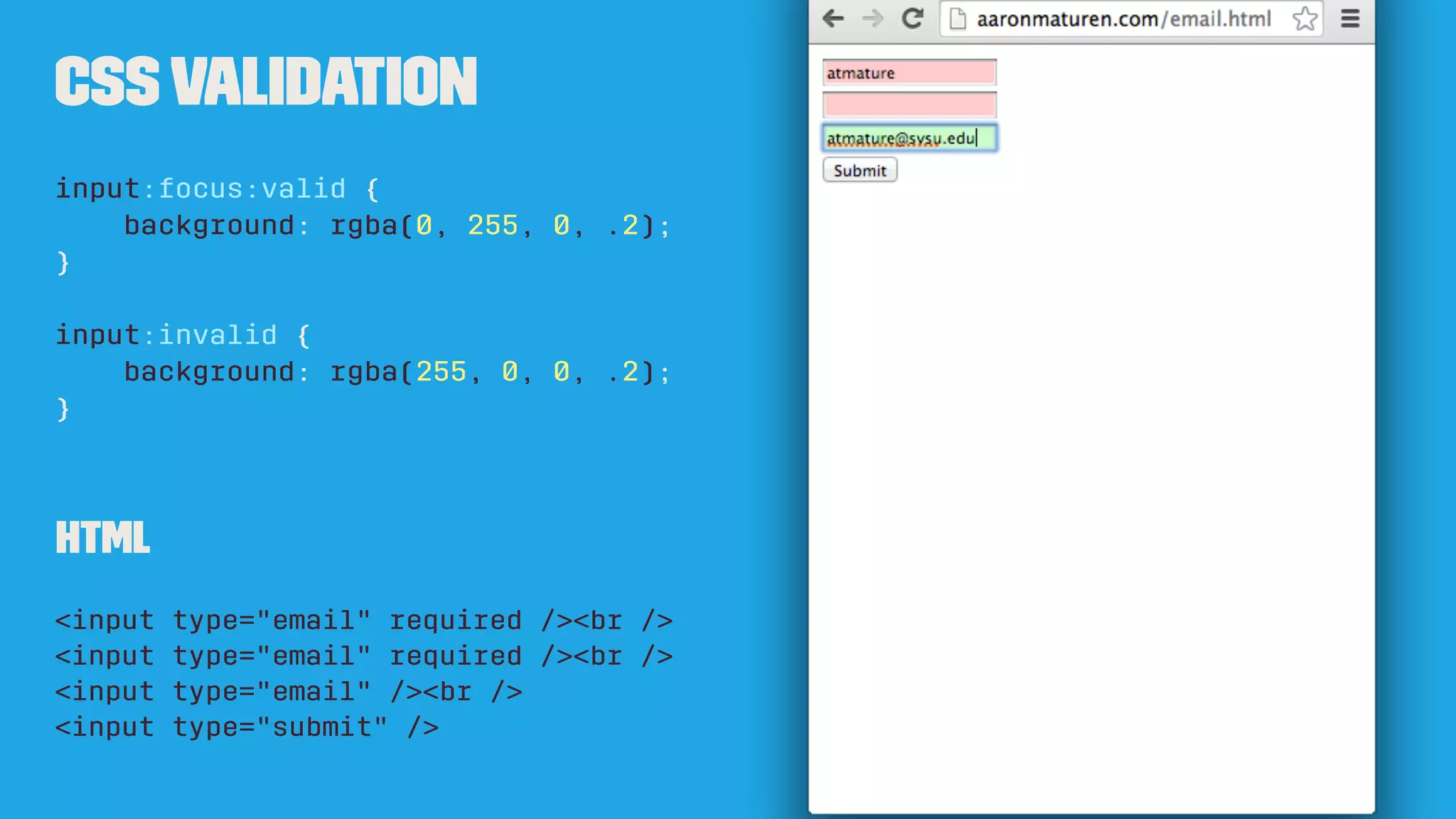 required
» input
<input required />
 