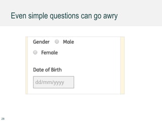 Even simple questions can go awry
28
 