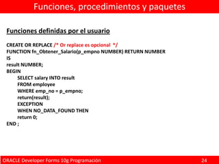 Forms 10g procedimientos y cursores | PDF