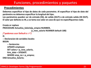 Forms 10g procedimientos y cursores | PDF