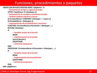 Forms 10g procedimientos y cursores | PDF