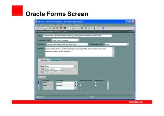 Oracle Forms Screen
 