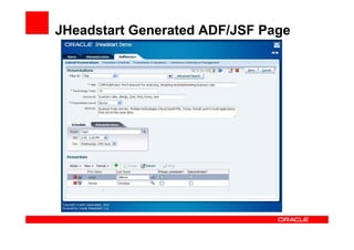 JHeadstart Generated ADF/JSF Page
 