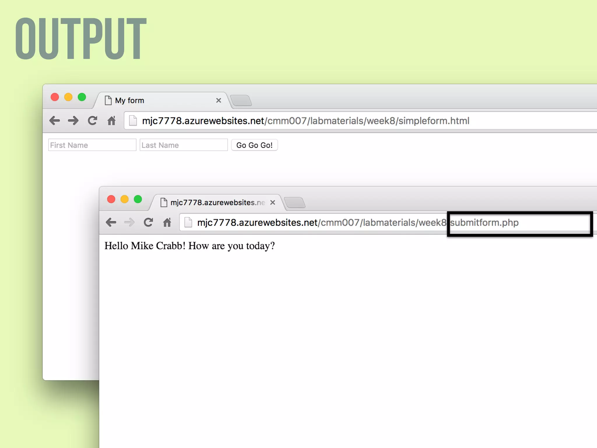 output
 
