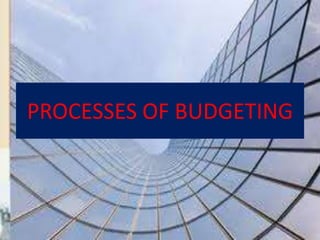PROCESSES OF BUDGETING 
 