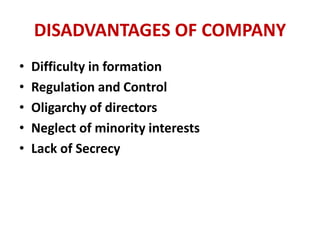 Forms of business organisations