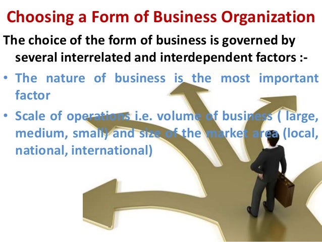 forms of business organisations form of organization