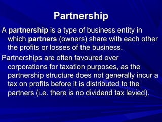 Forms of business organization | PPT