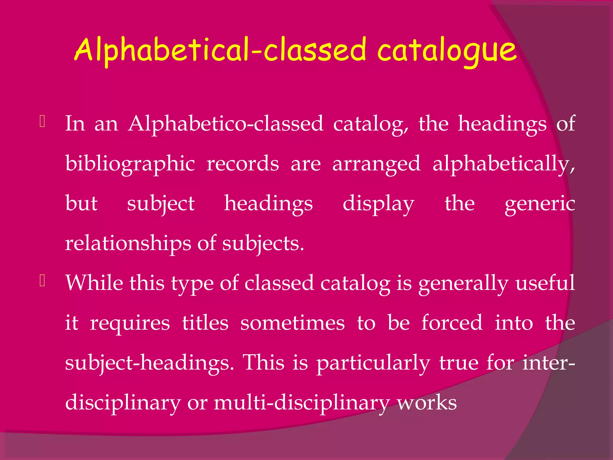 Forms of catalogue PPT