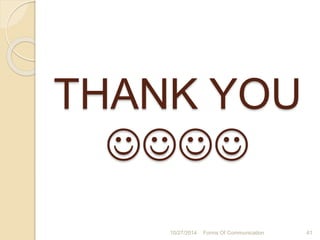 Thank You In Communication Forms of communication | PPTX