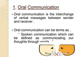 Forms of communication