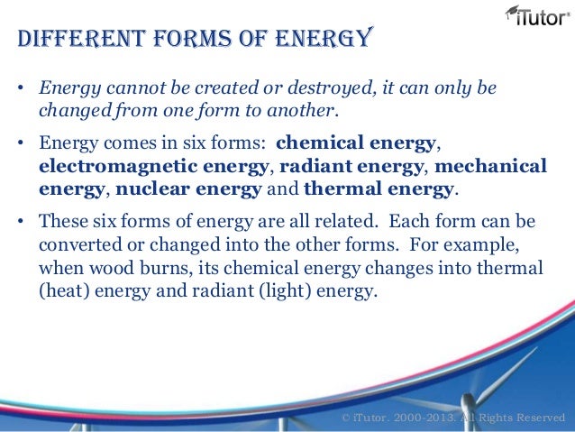 forms of energy form of energy