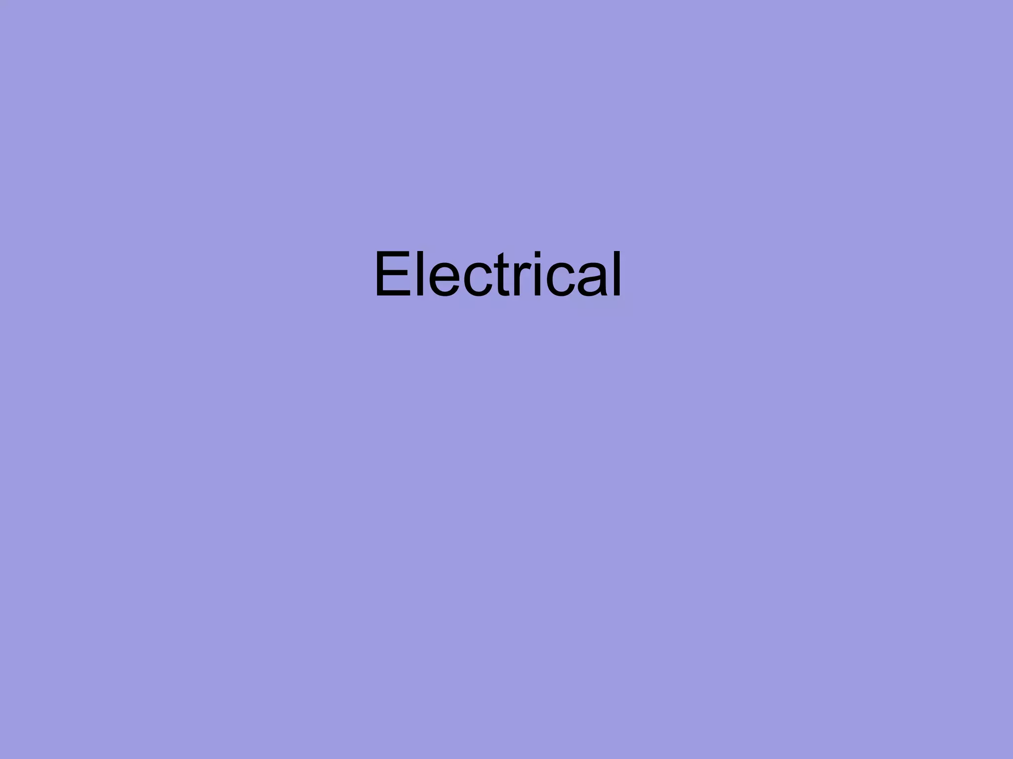 Electrical 