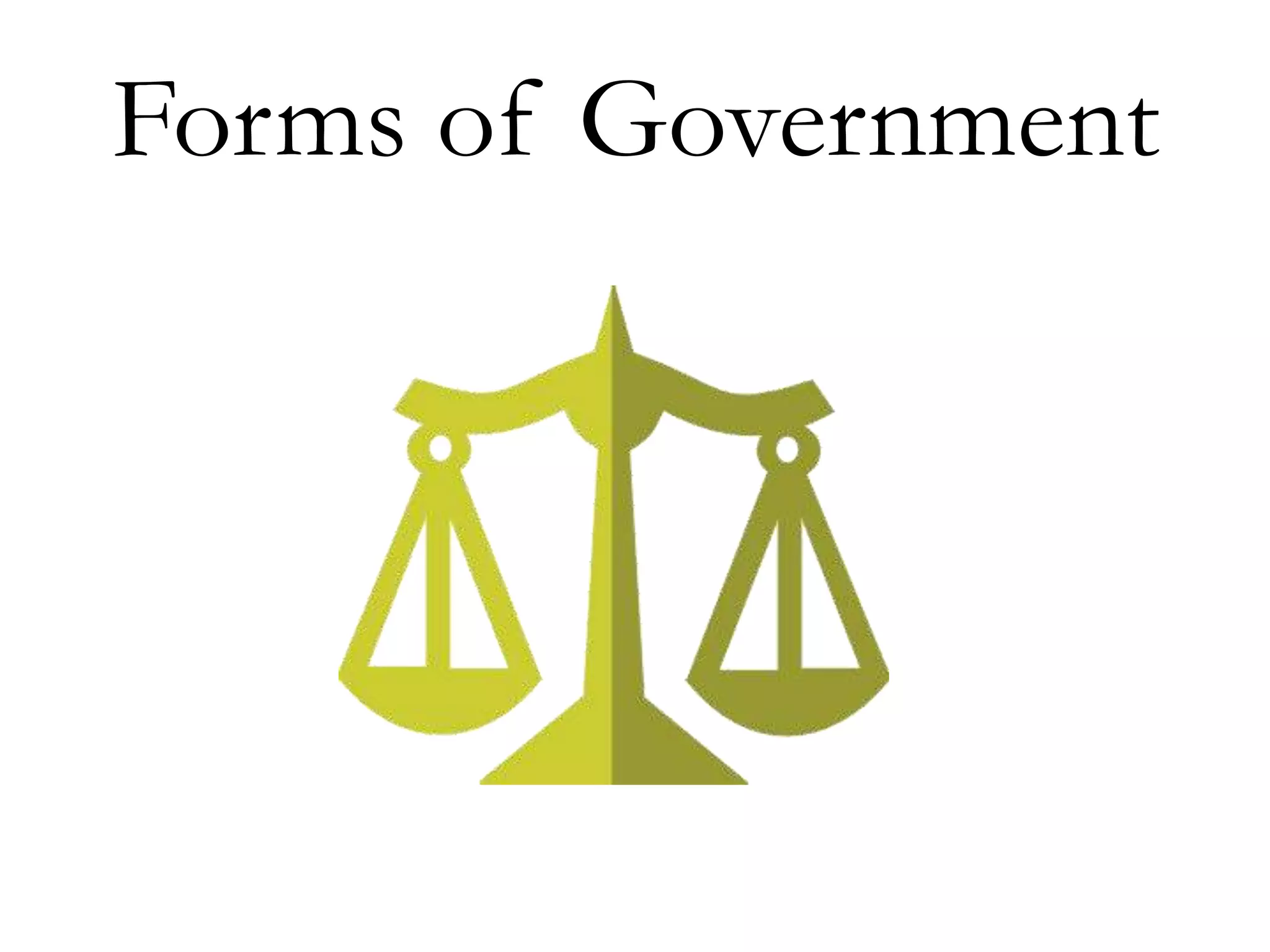 Forms of Government