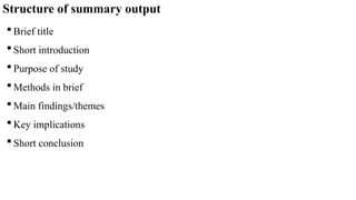 Comprehensive Guide to Forms of Qualitative Research Output and ...