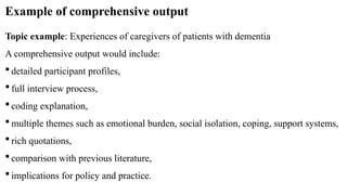 Comprehensive Guide to Forms of Qualitative Research Output and ...