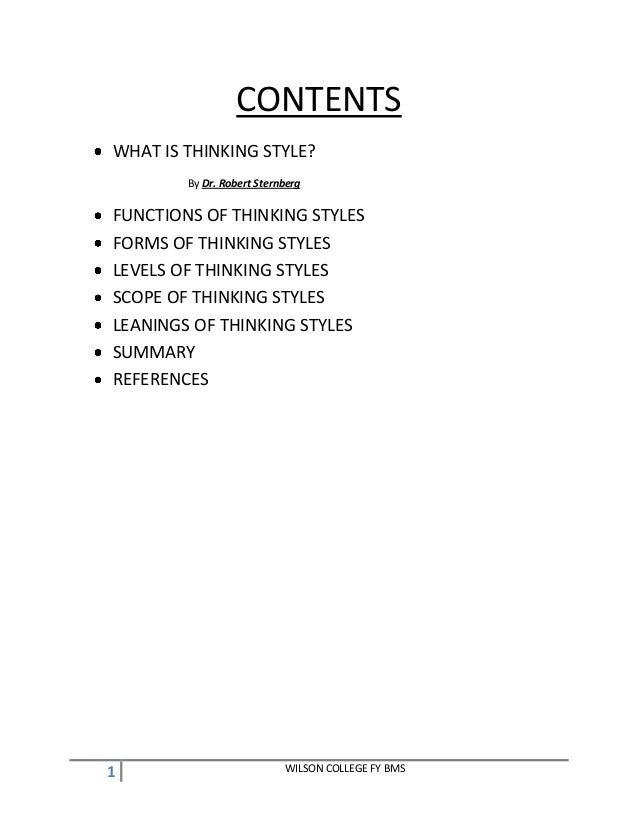 Thinking styles essay 07 picture