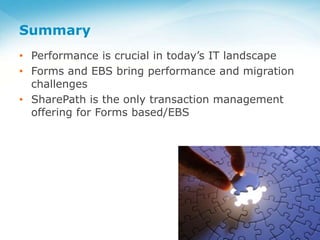 Five Keys for Performance Management of Oracle Forms and E-Business ...