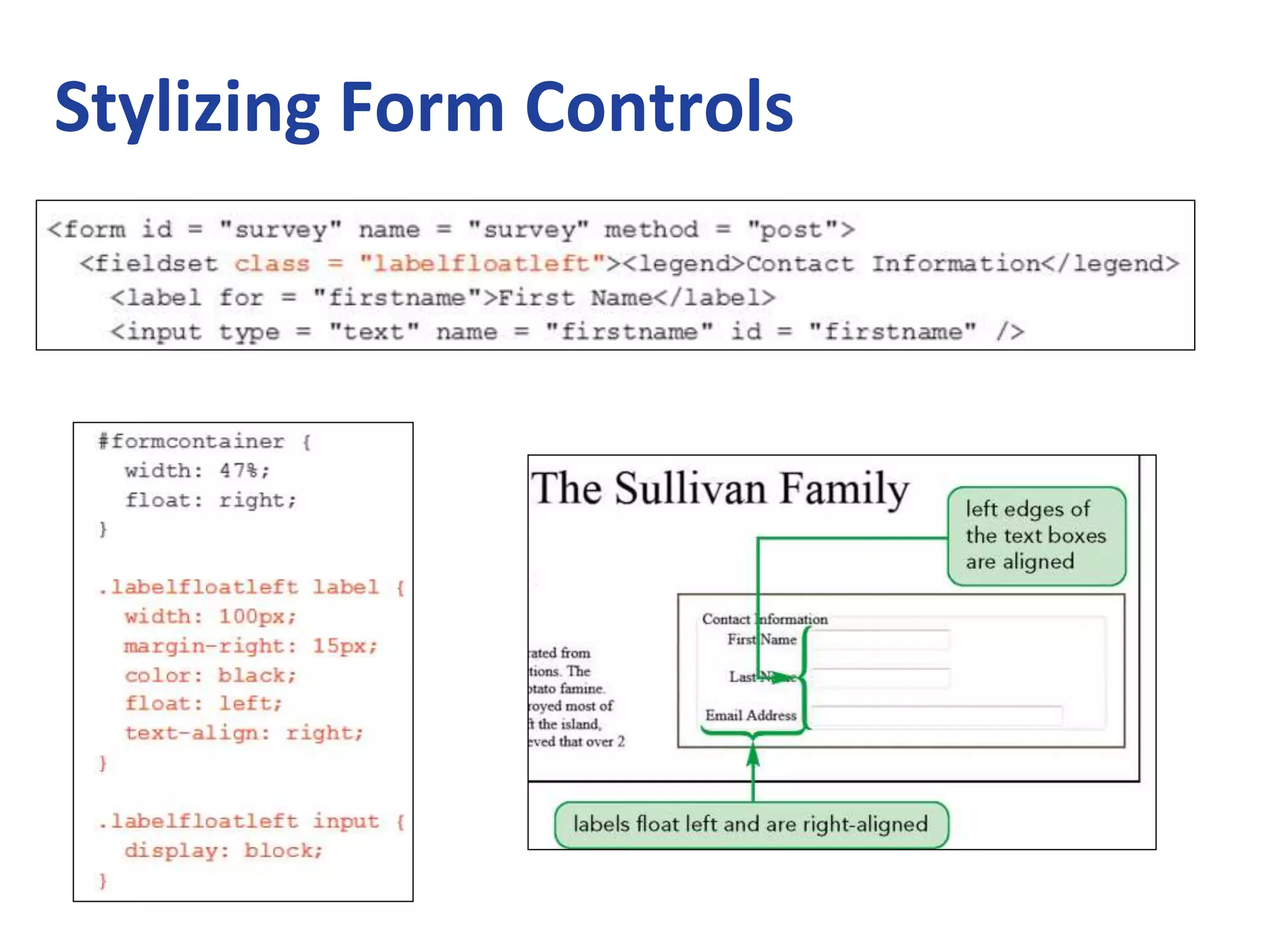Stylizing Form Controls
 