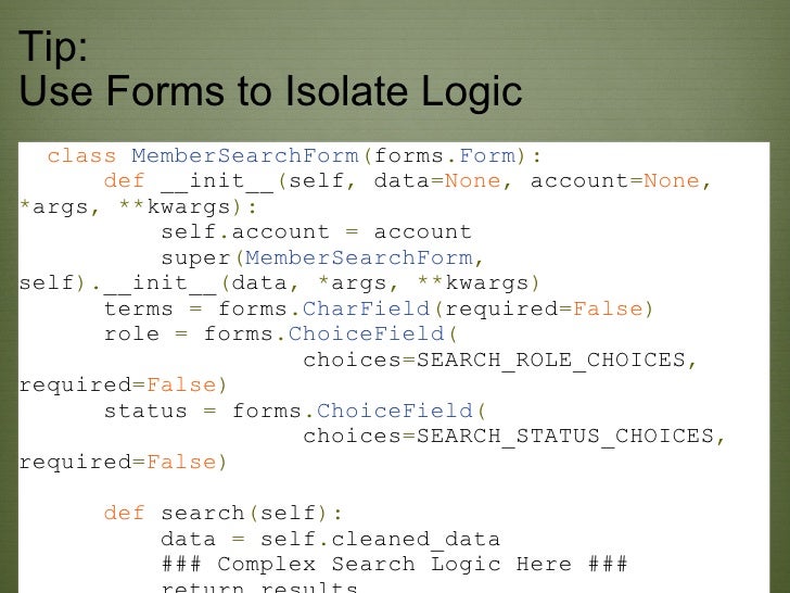 django forms best practices tips tricks django search form