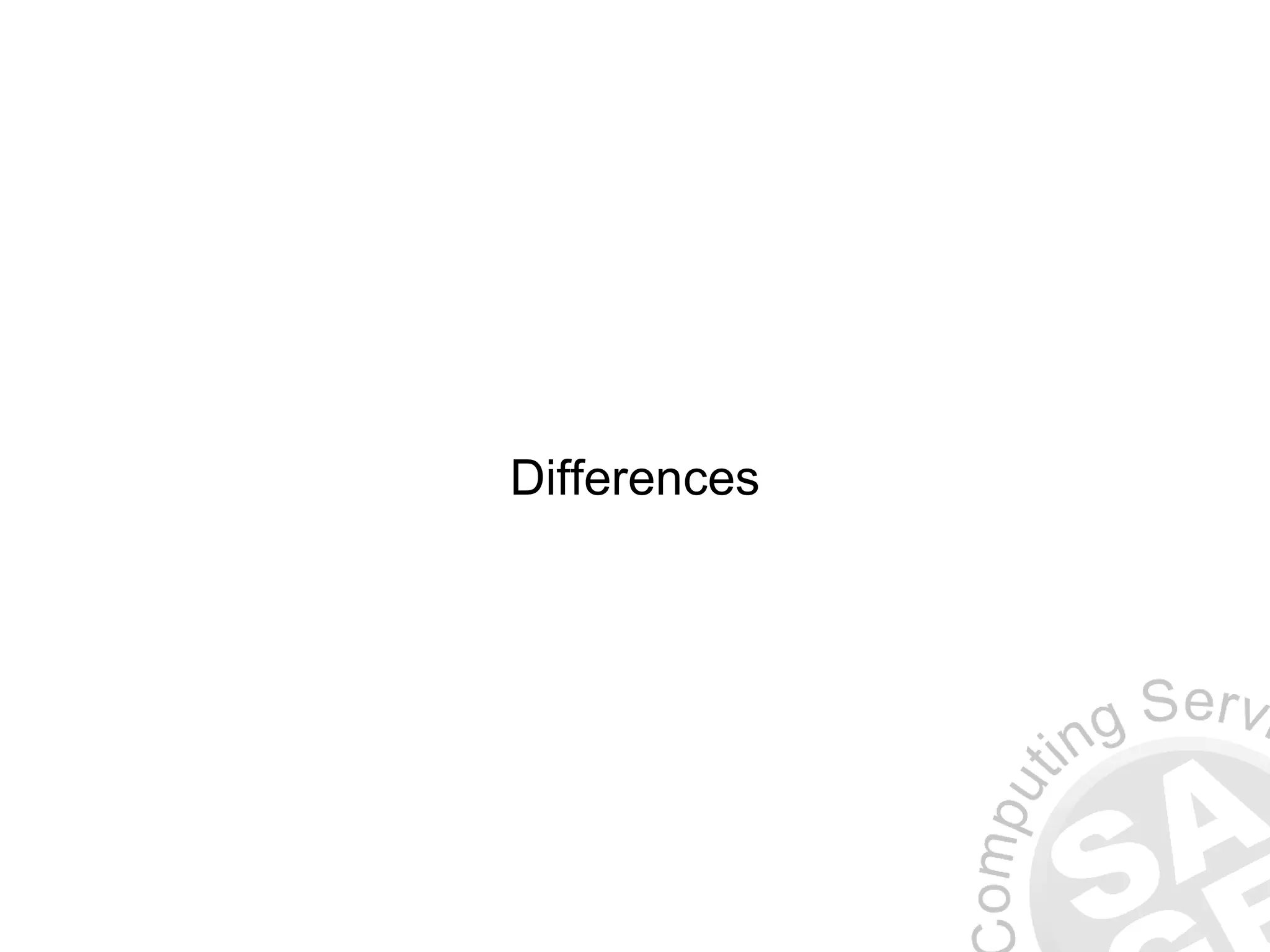 Differences 