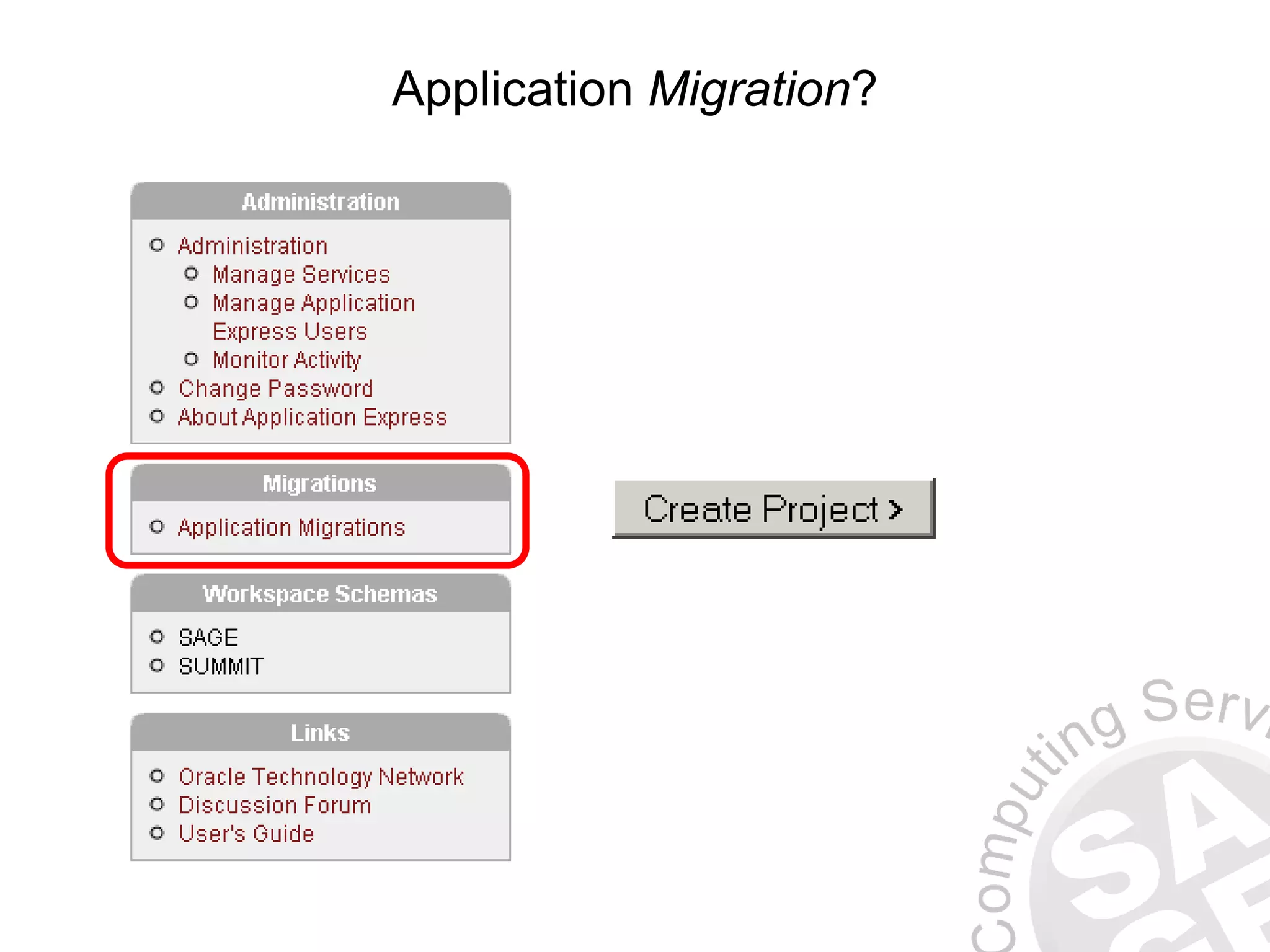 Application Migration? 