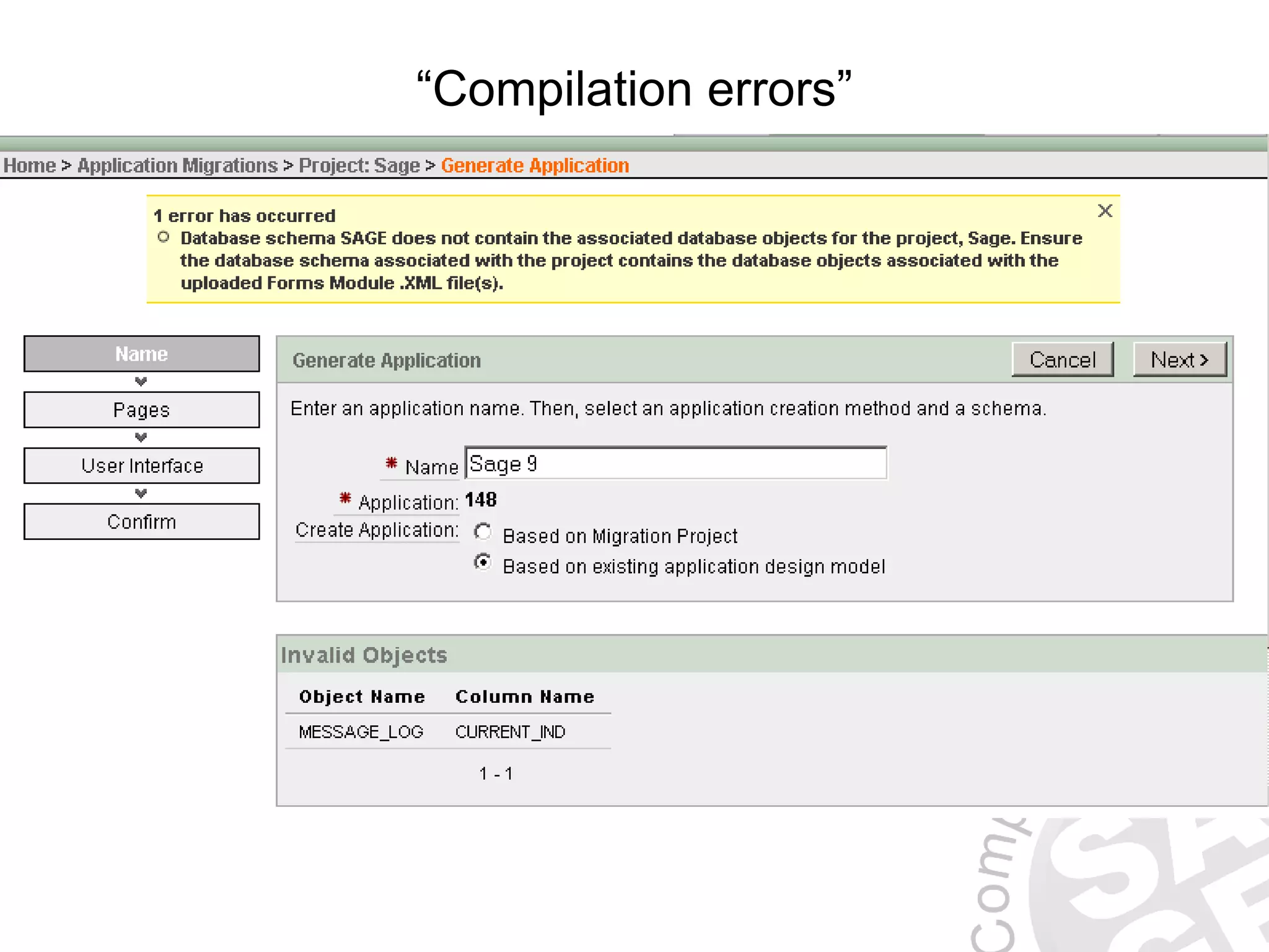 “Compilation errors” 