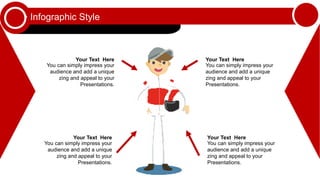 • Infographic Style
You can simply impress your
audience and add a unique
zing and appeal to your
Presentations.
Your Text Here
You can simply impress your
audience and add a unique
zing and appeal to your
Presentations.
Your Text Here
You can simply impress your
audience and add a unique
zing and appeal to your
Presentations.
Your Text Here
You can simply impress your
audience and add a unique
zing and appeal to your
Presentations.
Your Text Here
 