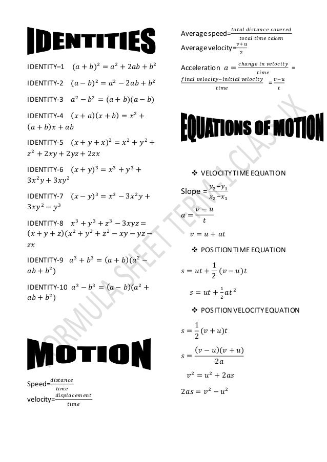 Formula