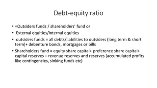 formula.pptx Debt equity ratio in financial accounting | PPTX