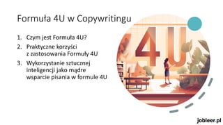 Formuła 4U w copywritingu | PDF