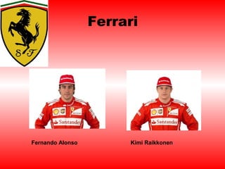 Ferrari 
Fernando Alonso Kimi Raikkonen 
 