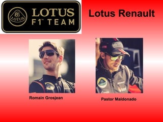 Lotus Renault 
Romain Grosjean Pastor Maldonado 
 