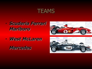 Scuderia Ferrari Marlboro West McLaren Mercedes   TEAMS 