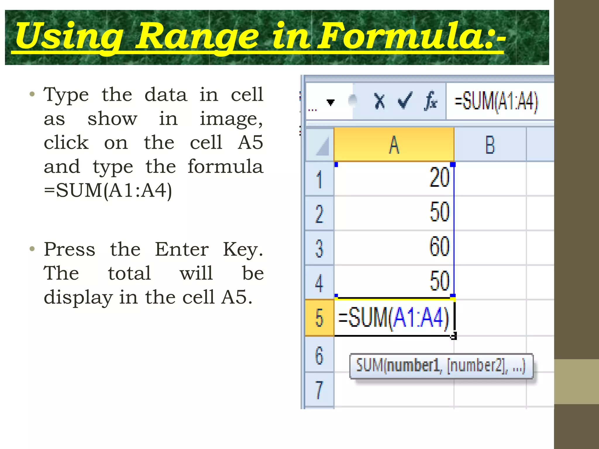 Formulas and functions | PPTX