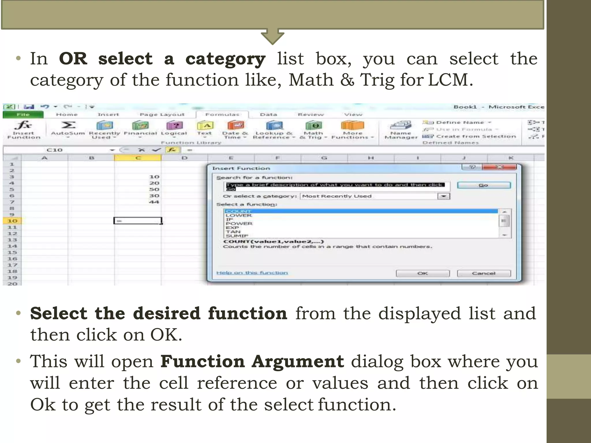 Formulas and functions | PPTX