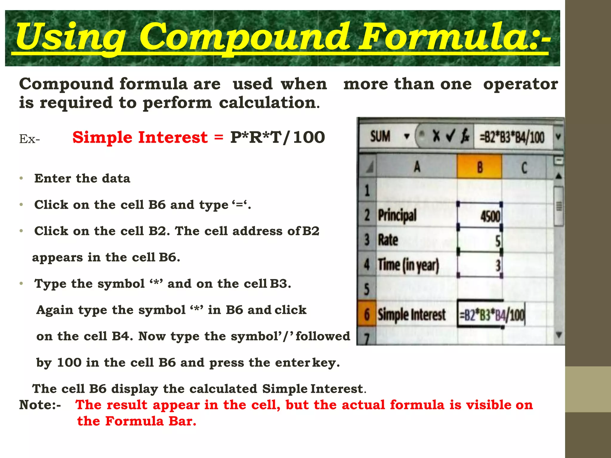 Formulas and functions | PPTX