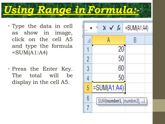 Formulas and functions | PPTX