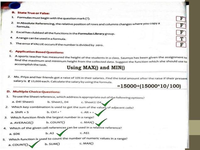 Formulas and functions | PPTX