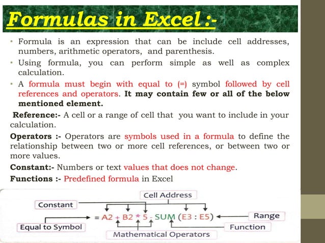 Formulas and functions | PPTX