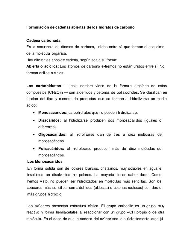 cadenas abiertas formulaci 243 n de cadenas abiertas de los hidratos de carbono cadenas abiertas formulaci 243 n de cadenas abiertas de los hidratos de carbono