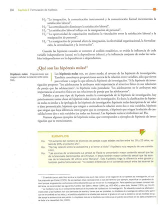 Formulación de Hipótesis