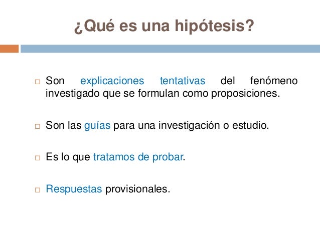 Formulación de hipótesis ppt