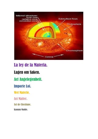 La ley de la Materia.
Lagen om Saken.
Act Angelegenheit.
Importe Loi.
Wet Materie.
Act Matter.
Act de Chestiune.
Kanunu Madde.
 