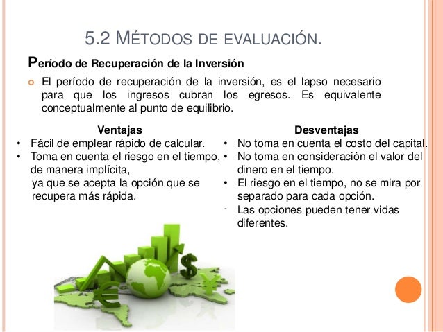 Formulación y evaluación de proyectos de inversión unidad 5