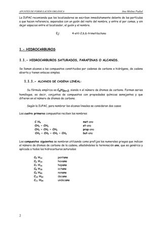 Formulacion organica | PDF