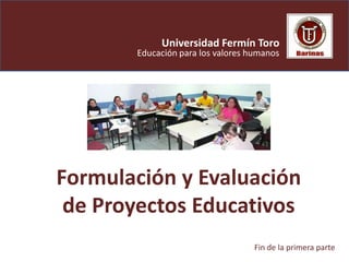 Formulación y Evaluación de Proyectos Educativos
