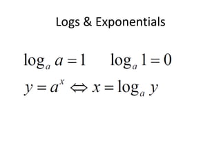 Logs & Exponentials 