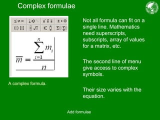 Formulae | PPT